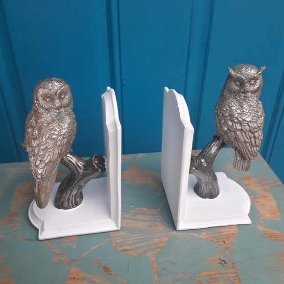Book Ends Set of 2 Owls on a branch in Bronze Metal Brand NEW! - Picture 6 of 8